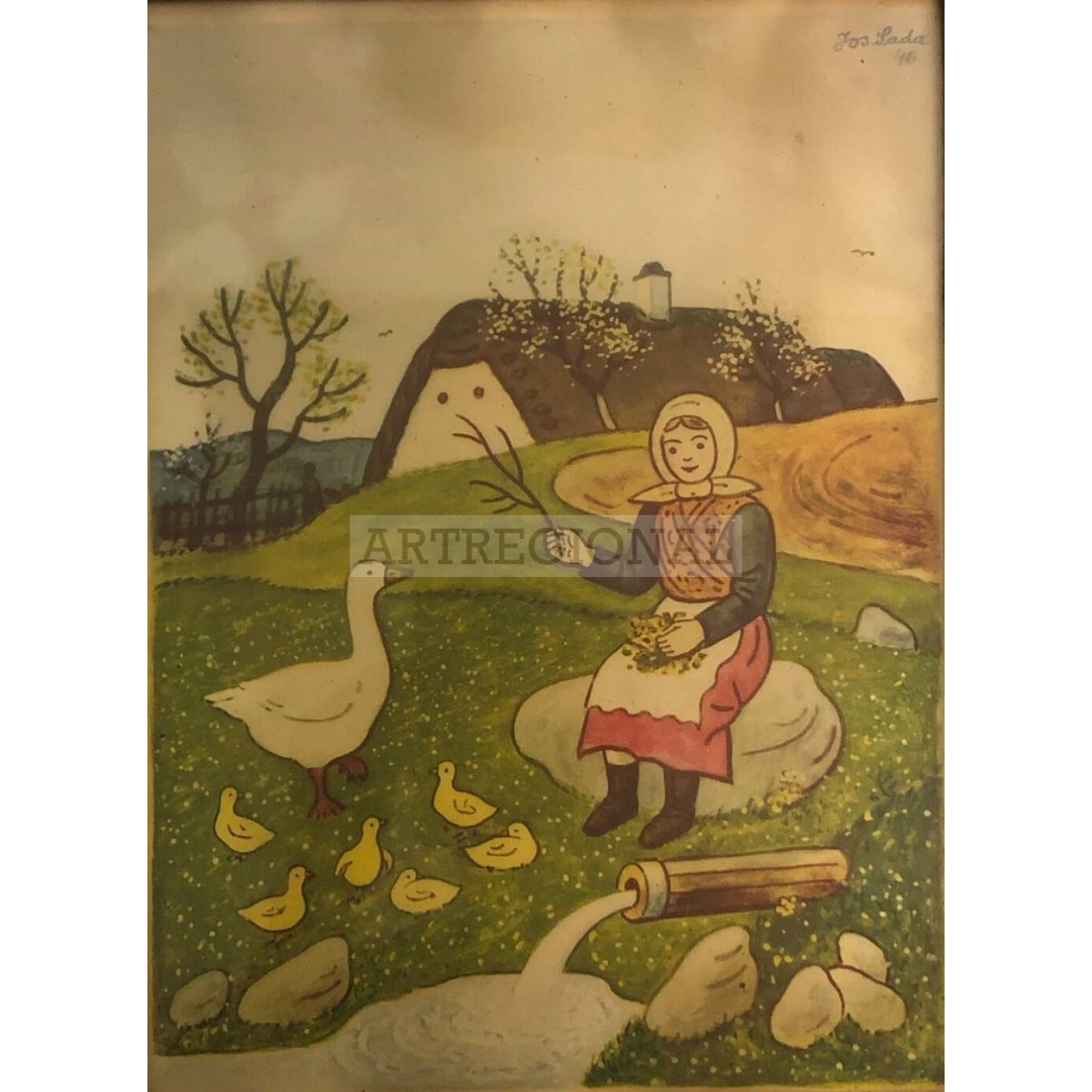 Reprodukce Jof. Lada - Husopaska