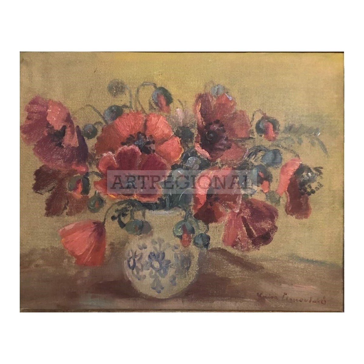 ČERNOVICKA LUISA (1903 - 2008) - Luční mák ve váze